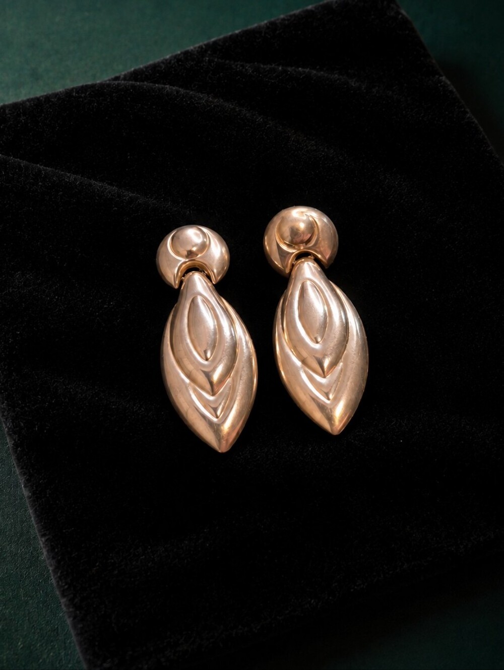 Vintage Italian Silver Star 925 Sterling Sculptural Earrings 643